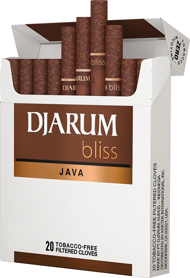 Djarum Bliss Java pack open showing sticks